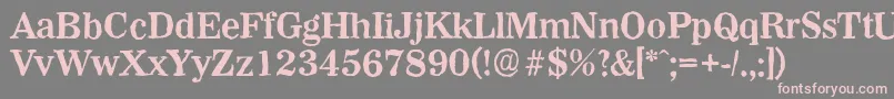 WichitaantiqueBold Font – Pink Fonts on Gray Background