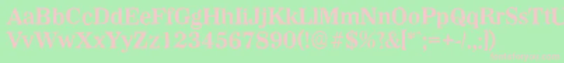 Шрифт WichitaantiqueBold – розовые шрифты на зелёном фоне