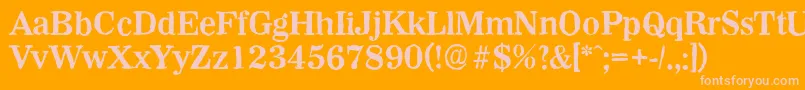 Шрифт WichitaantiqueBold – розовые шрифты на оранжевом фоне