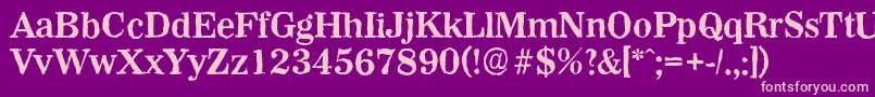 WichitaantiqueBold Font – Pink Fonts on Purple Background