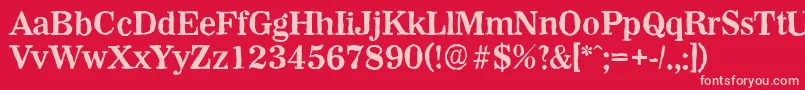 Шрифт WichitaantiqueBold – розовые шрифты на красном фоне