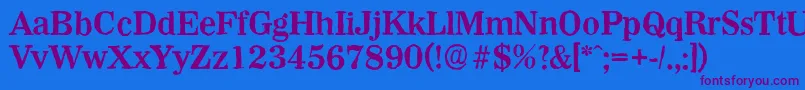 WichitaantiqueBold-Schriftart – Violette Schriften auf blauem Hintergrund