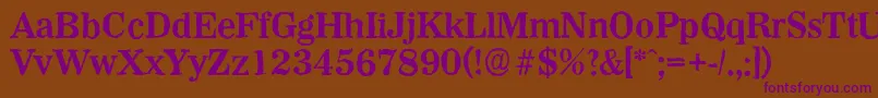 WichitaantiqueBold Font – Purple Fonts on Brown Background