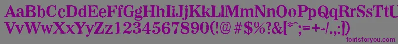 WichitaantiqueBold Font – Purple Fonts on Gray Background