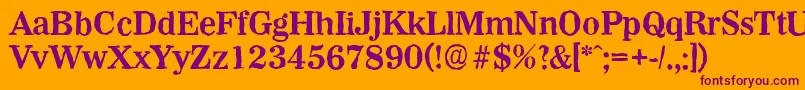 WichitaantiqueBold-Schriftart – Violette Schriften auf orangefarbenem Hintergrund