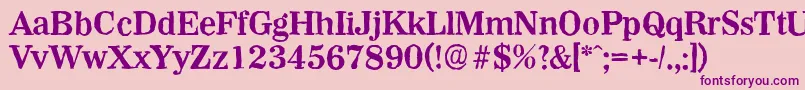 WichitaantiqueBold-Schriftart – Violette Schriften auf rosa Hintergrund