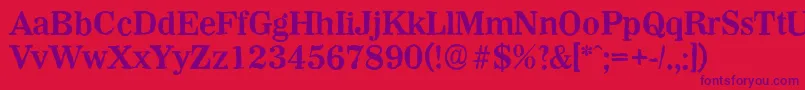 WichitaantiqueBold Font – Purple Fonts on Red Background