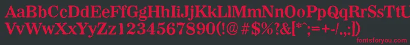 WichitaantiqueBold Font – Red Fonts on Black Background