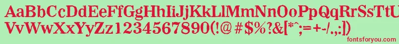 WichitaantiqueBold Font – Red Fonts on Green Background