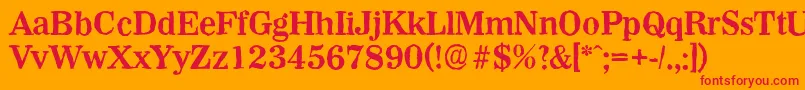 WichitaantiqueBold Font – Red Fonts on Orange Background