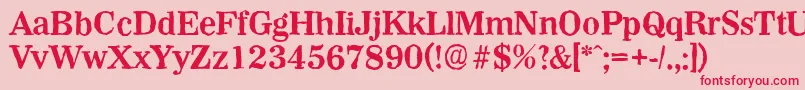 WichitaantiqueBold-Schriftart – Rote Schriften auf rosa Hintergrund