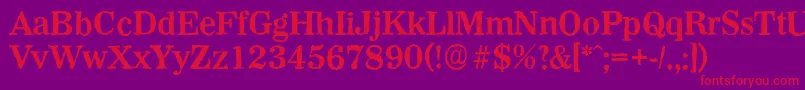 WichitaantiqueBold-Schriftart – Rote Schriften auf violettem Hintergrund