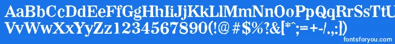 WichitaantiqueBold Font – White Fonts on Blue Background