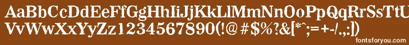 Шрифт WichitaantiqueBold – белые шрифты на коричневом фоне