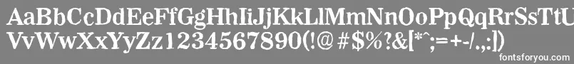 WichitaantiqueBold Font – White Fonts on Gray Background