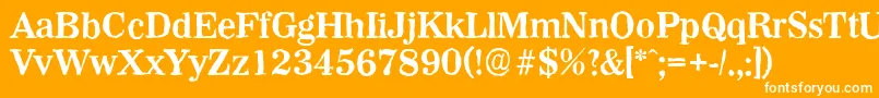 WichitaantiqueBold-Schriftart – Weiße Schriften auf orangefarbenem Hintergrund