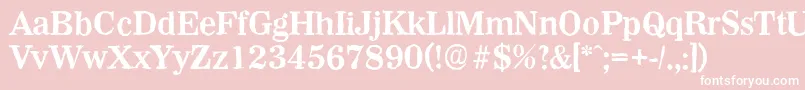 WichitaantiqueBold-Schriftart – Weiße Schriften auf rosa Hintergrund