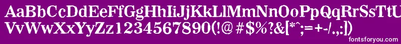 WichitaantiqueBold Font – White Fonts on Purple Background