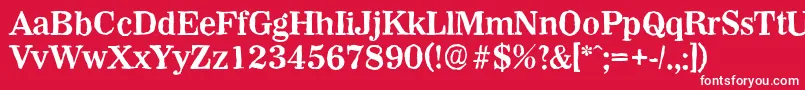 Шрифт WichitaantiqueBold – белые шрифты на красном фоне