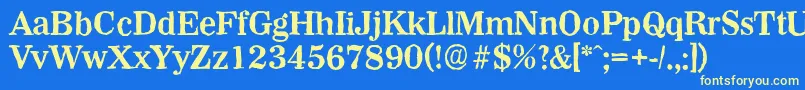 WichitaantiqueBold Font – Yellow Fonts on Blue Background