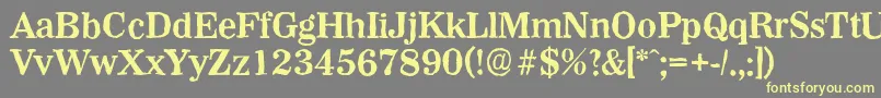 Шрифт WichitaantiqueBold – жёлтые шрифты на сером фоне