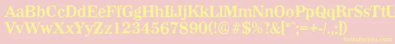 Шрифт WichitaantiqueBold – жёлтые шрифты на розовом фоне