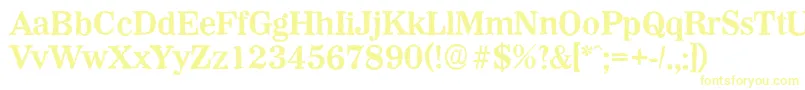WichitaantiqueBold-Schriftart – Gelbe Schriften auf weißem Hintergrund