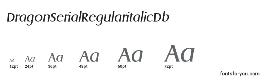 Размеры шрифта DragonSerialRegularitalicDb