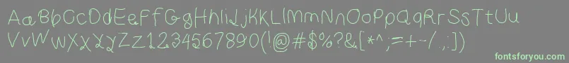 Curlykue Font – Green Fonts on Gray Background