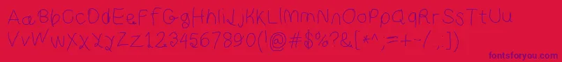 Curlykue Font – Purple Fonts on Red Background