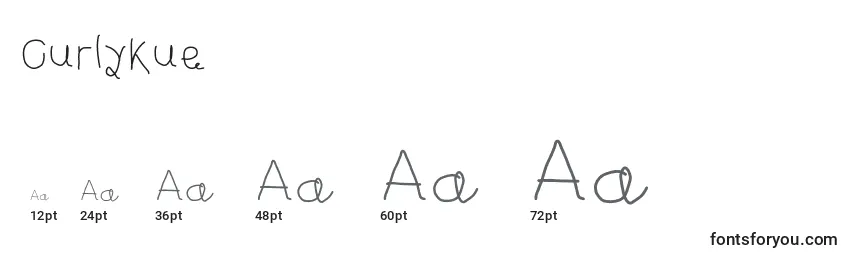 Curlykue Font Sizes