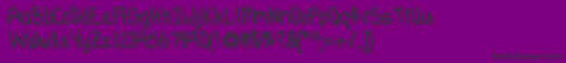 Hgtenderfoot Font – Black Fonts on Purple Background