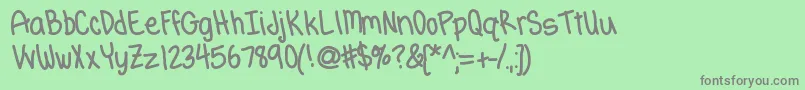 Hgtenderfoot Font – Gray Fonts on Green Background