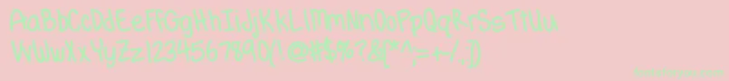 Hgtenderfoot Font – Green Fonts on Pink Background
