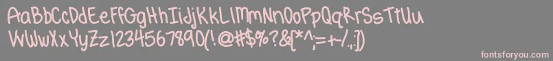 Hgtenderfoot Font – Pink Fonts on Gray Background