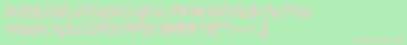 Hgtenderfoot Font – Pink Fonts on Green Background