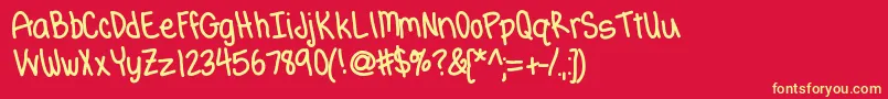 Hgtenderfoot Font – Yellow Fonts on Red Background