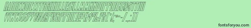 フォントTimberwolfshadital2 – 緑の背景に黒い文字