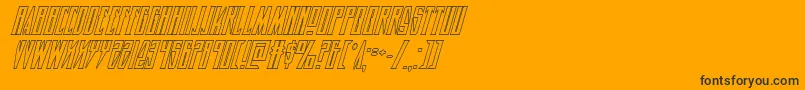 Шрифт Timberwolfshadital2 – чёрные шрифты на оранжевом фоне