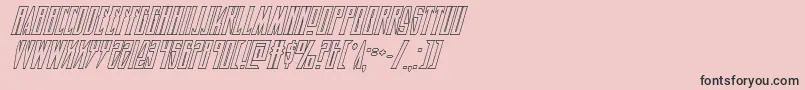 Шрифт Timberwolfshadital2 – чёрные шрифты на розовом фоне