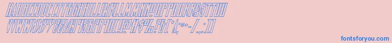 フォントTimberwolfshadital2 – ピンクの背景に青い文字