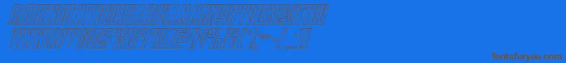 Шрифт Timberwolfshadital2 – коричневые шрифты на синем фоне
