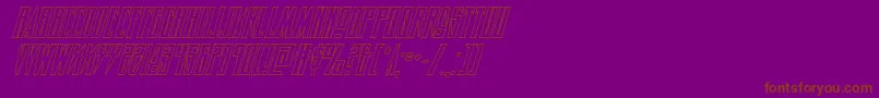 フォントTimberwolfshadital2 – 紫色の背景に茶色のフォント