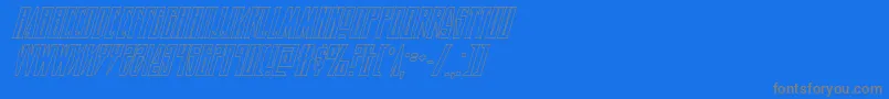 Timberwolfshadital2-fontti – harmaat kirjasimet sinisellä taustalla