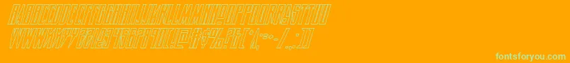 Timberwolfshadital2 Font – Green Fonts on Orange Background