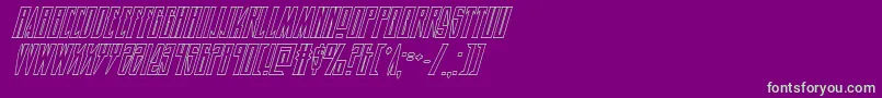 フォントTimberwolfshadital2 – 紫の背景に緑のフォント