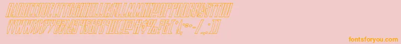 Timberwolfshadital2-Schriftart – Orangefarbene Schriften auf rosa Hintergrund