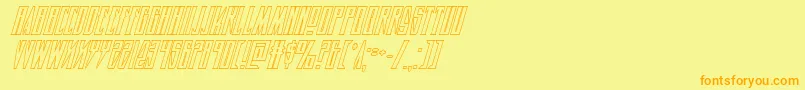 Timberwolfshadital2 Font – Orange Fonts on Yellow Background