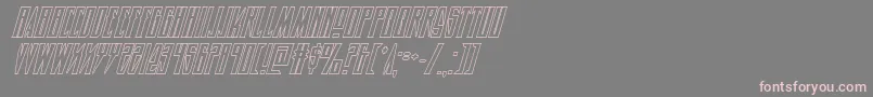 フォントTimberwolfshadital2 – 灰色の背景にピンクのフォント