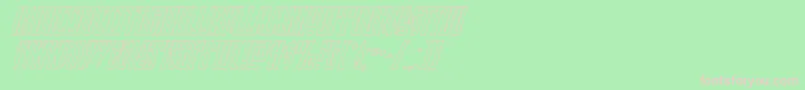 フォントTimberwolfshadital2 – 緑の背景にピンクのフォント